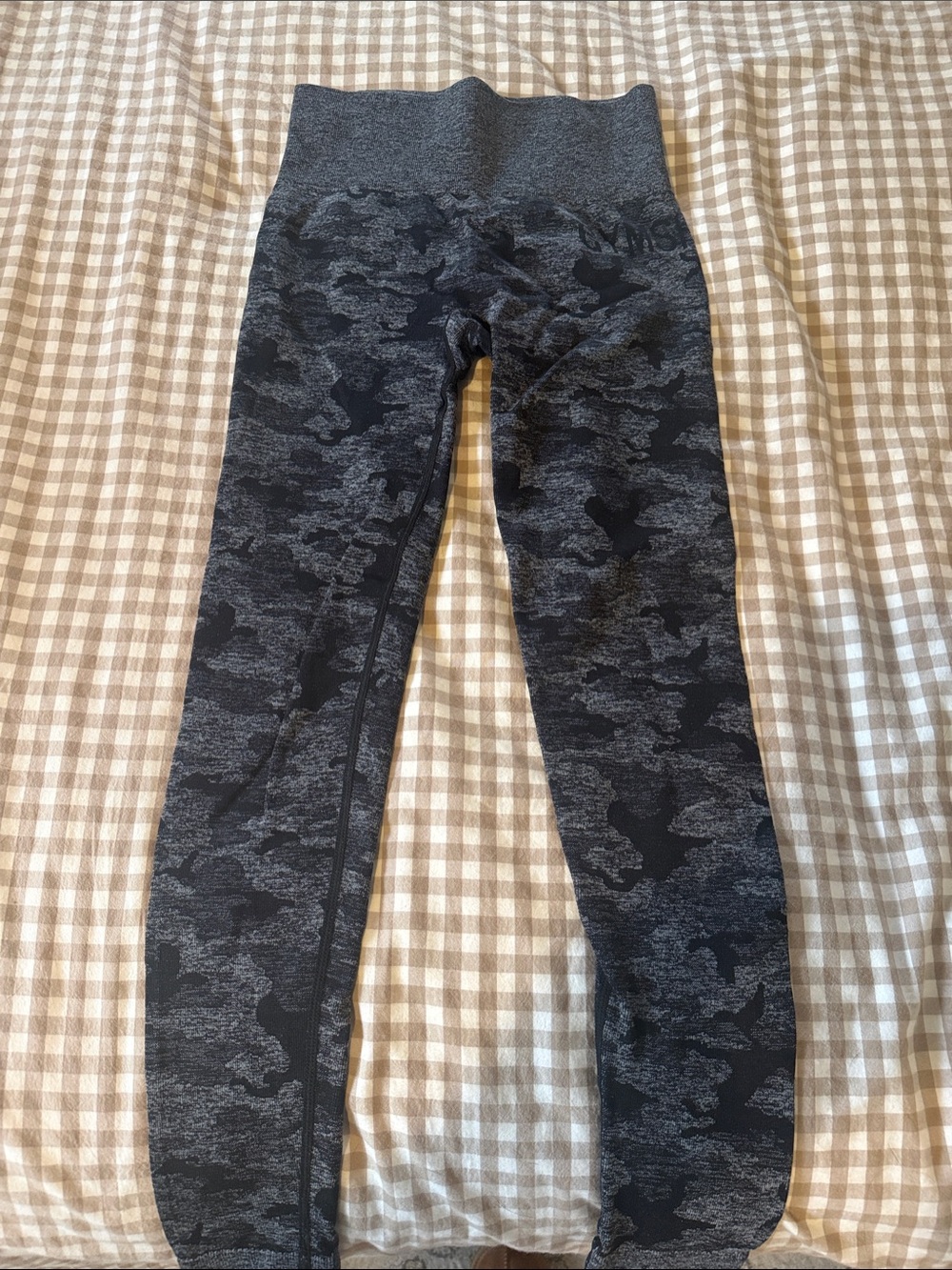 Gymshark High-Waist Gray Camo Leggings
